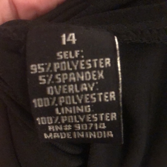 Black Jersey tank dress with sheer and sequin over - Picture 8 of 11